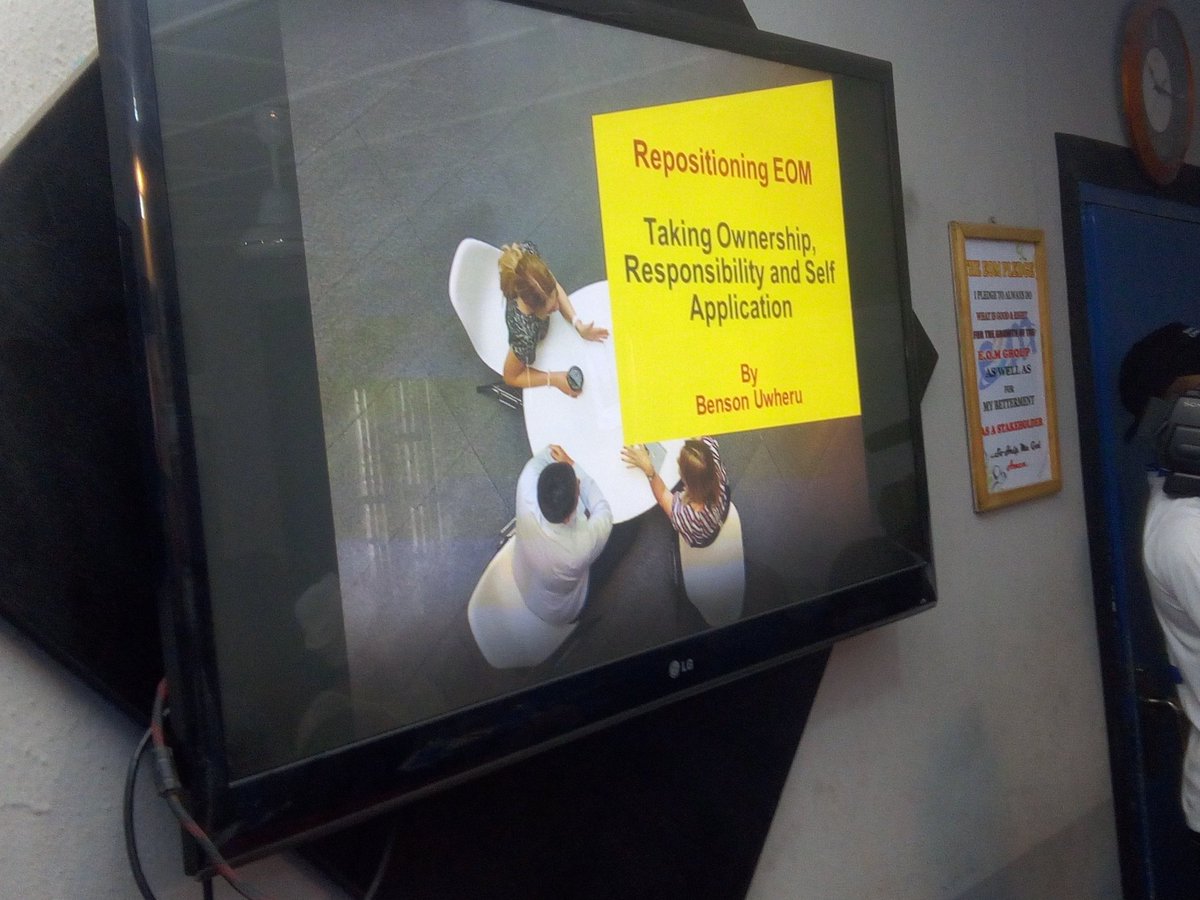 eomcomms's tweet photo. #EOMComms #Training: Benson Uwheru on Repositioning EOM. #BrandRepositioning https://t.co/kbzXNJSrrB