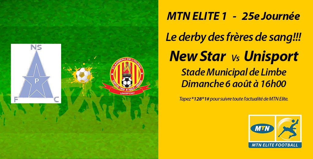 L'un des chocs de cette 25e journée aura des allures de bataille navale. Unisport et New Star vont s'expliquer à Limbe #MTNEliteFootball