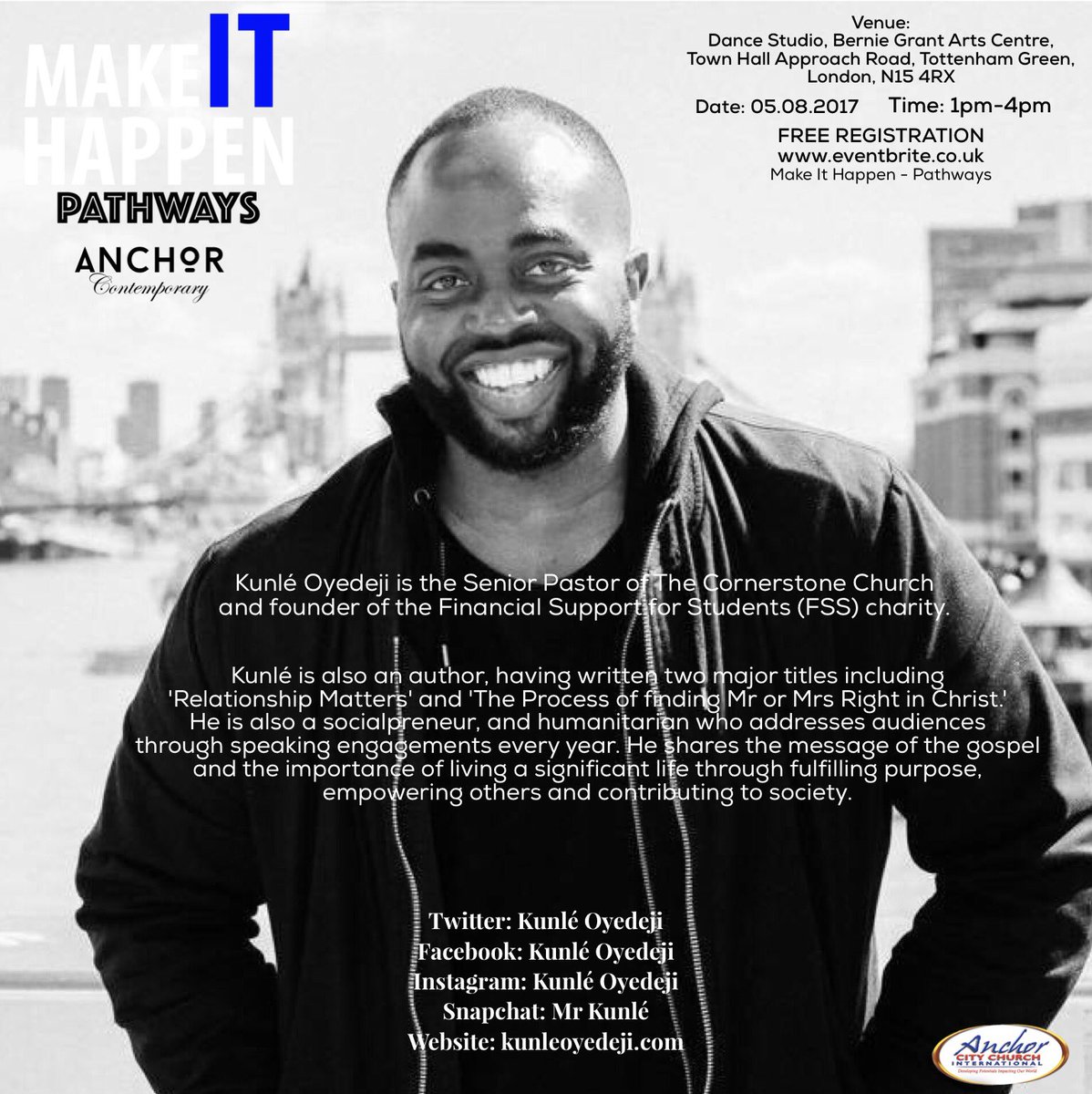 Anchor_Contemp's tweet photo. IT'S HAPPENING TODAY!!!!! #MakeItHappen2017 #Pathways
Venue: Bernie Grant Arts Centre, Dance Studio
Time: 1pm-4pm
DON'T MISS OUT!!!! https://t.co/uJaqgaBGAv