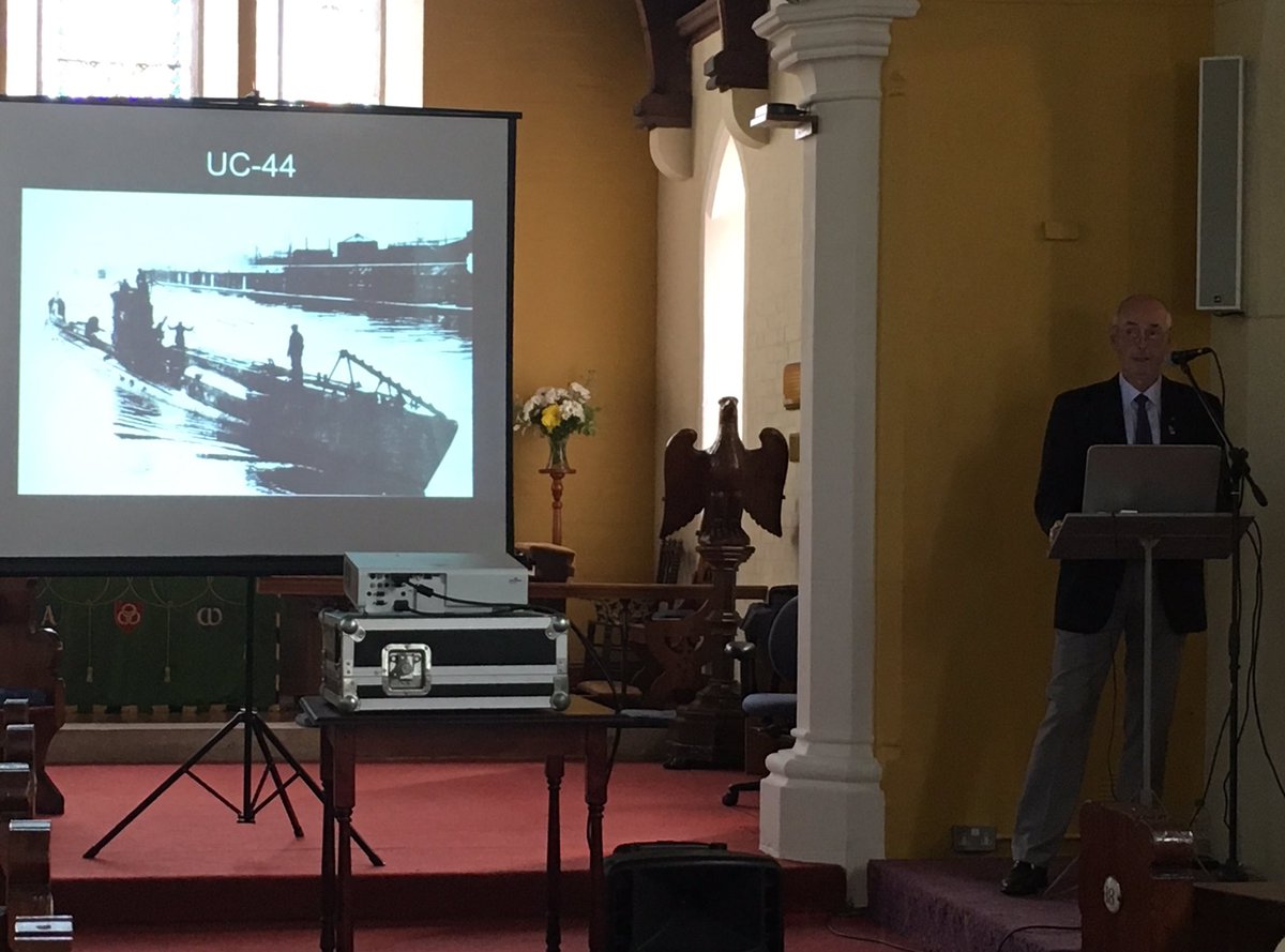FriendnFoe1916's tweet photo. #TonyBabb tells us how @RoyalNavy #ML478 found #oil slick 100 years ago this morning of #UC44 that led to @rfa#savage operation #RFARacer https://t.co/GOPv0is9ww