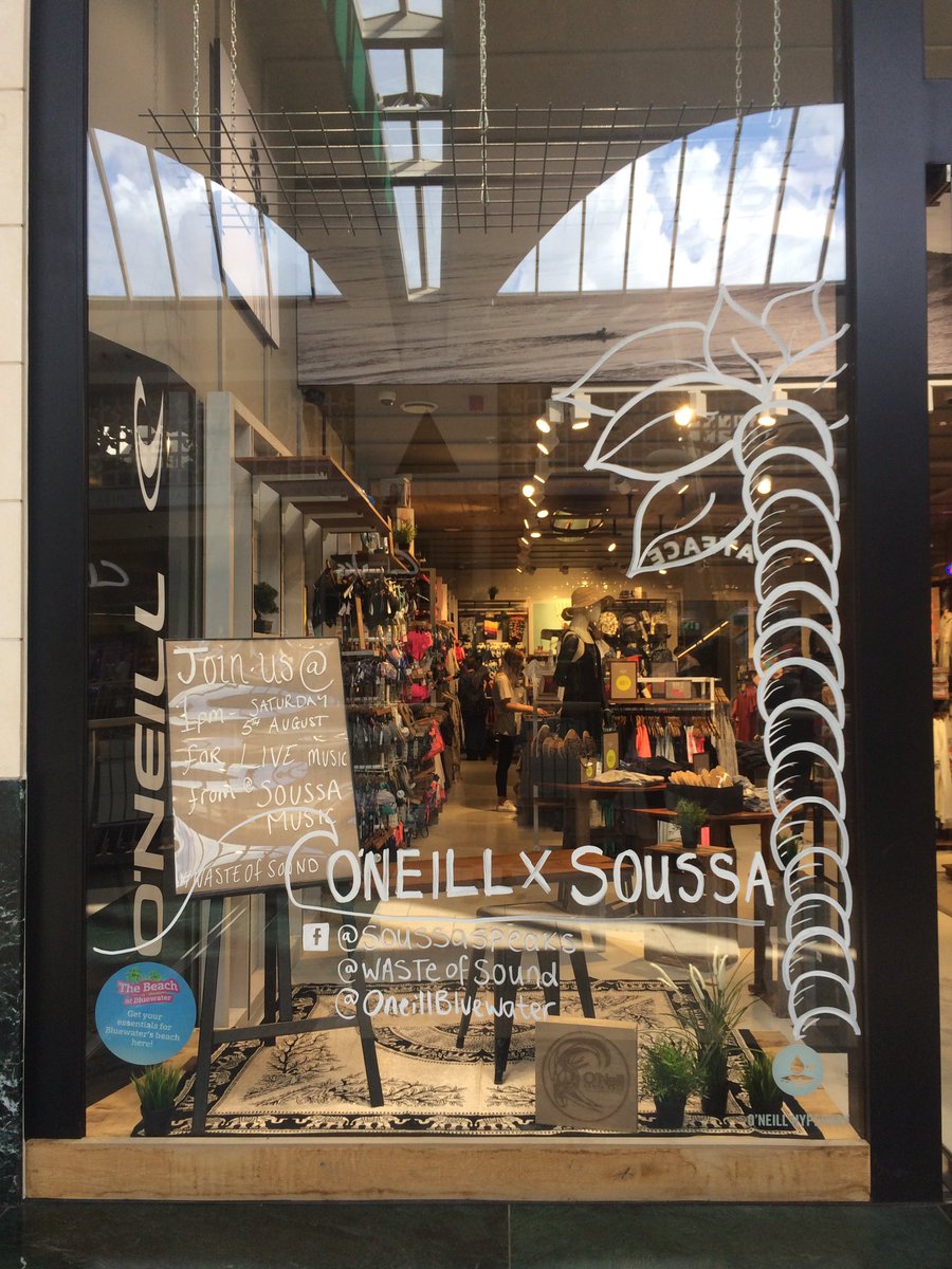 We're at Bluewater getting ready for Soussa's in-store at <a href="/teamoneill/">O'Neill</a>'s - live music starts at 1pm
