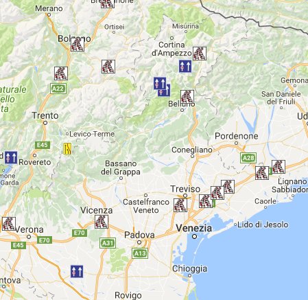 ComEmergenza's tweet photo. #Esodo 6 agosto, situazione #traffico in Veneto ore 12:00 https://t.co/97MKKWAVN4