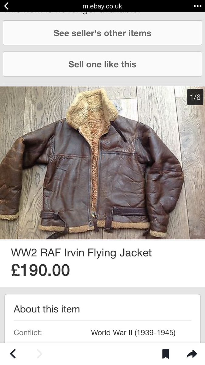 MrJayDarlington's tweet image. Treating myself to a little bargain 😊#ww2 #irvinflyingjacket #flyingjacket #raf #battleofbritain #vintage #pilotlife #studentpilot