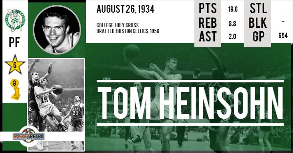 Happy birthday Tom Heinsohn   