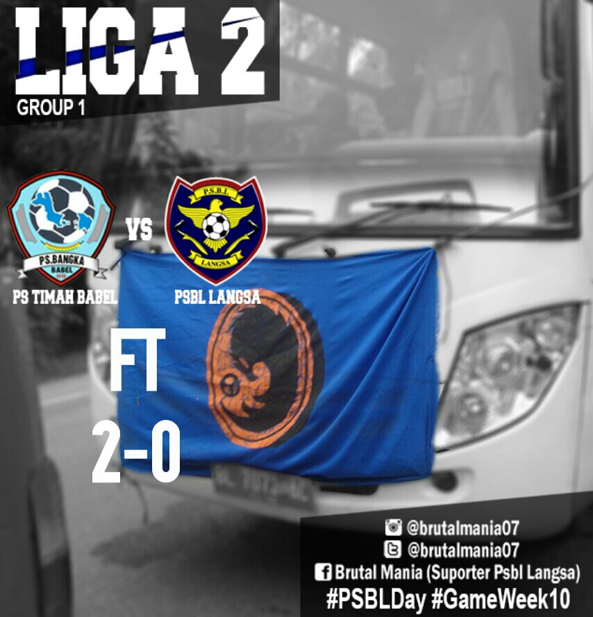 BRUTALMania07's tweet photo. FT : PS TIMAH BABEL 2-0 PSBL LANGSA

#Liga2Indonesia #Group1 https://t.co/Cla7PwvU0I