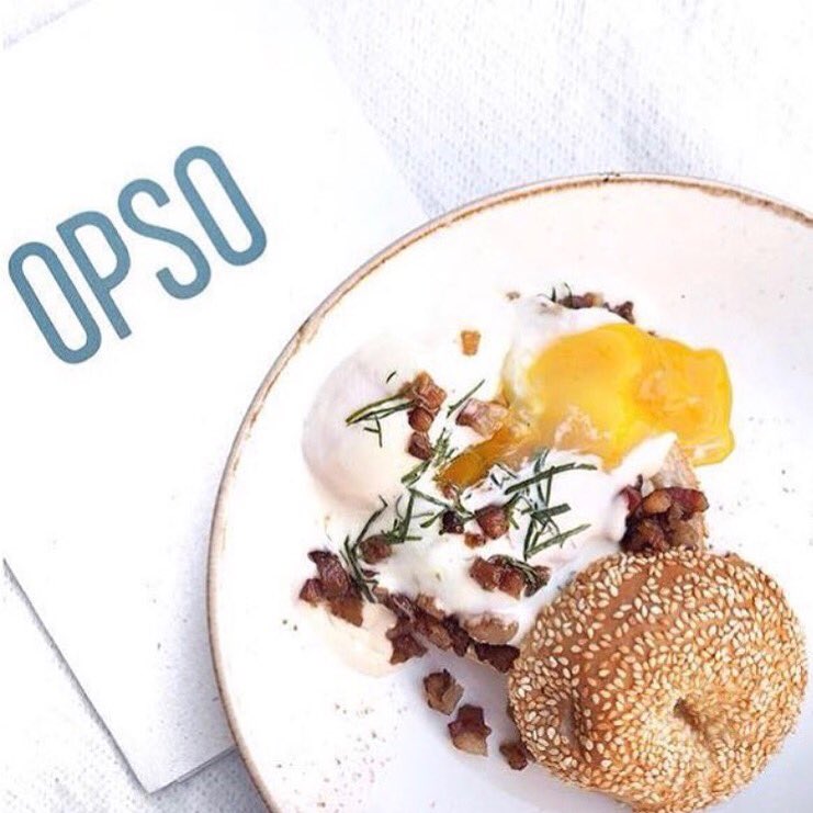 OPSO_london's tweet photo. A luscious photo of our slow cooked eggs benedict with Greek yogurt hollandaise!Thank you @zomatouk! #opso #moderngreekfood #lrepost #brunch https://t.co/ybCbpY2Rwq