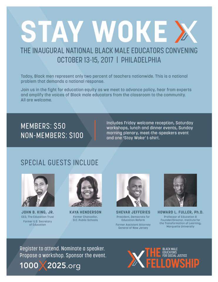 selmekki's tweet image. National Black Male Educators Convening 1000x2025.org Black Male Educators for Social Justice @rolandsmartin #NBMEC #TheFellowship