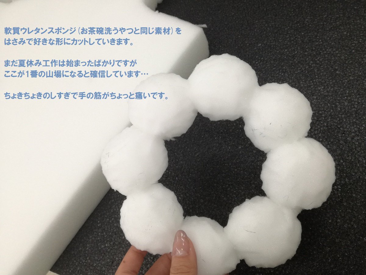 東急ハンズ渋谷店 ジョイントコークスクイーズの番外編で肉まんも作ってみました こちら 底面にはわざとジョイントコークを塗ってません 空気が通る所を作るとさわり心地がふわふわになります そのままだと格好悪いので底に切売の不織布をペタリ