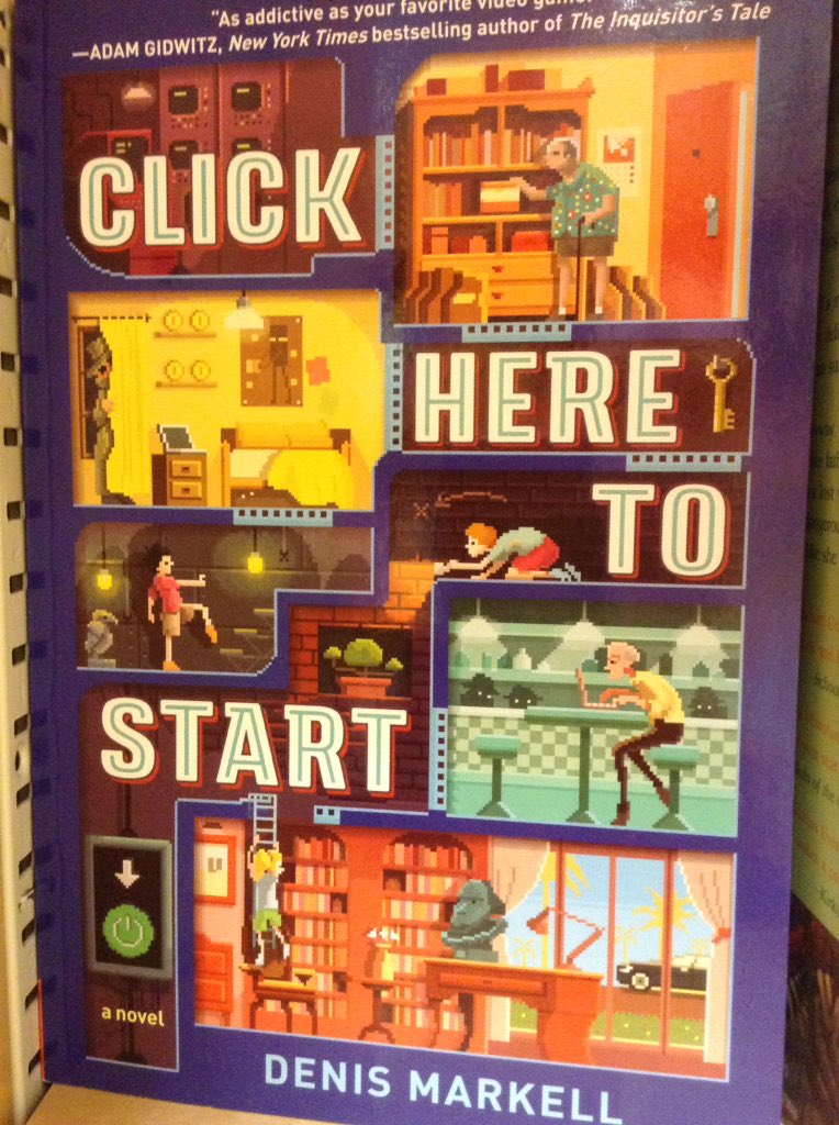 BuckheadBN's tweet photo. We're so excited that @DenisMarkell's Click Here to Start is in paperback! Echo meets the Mr. Lemoncello series. 😍 https://t.co/LxeypOYxNg