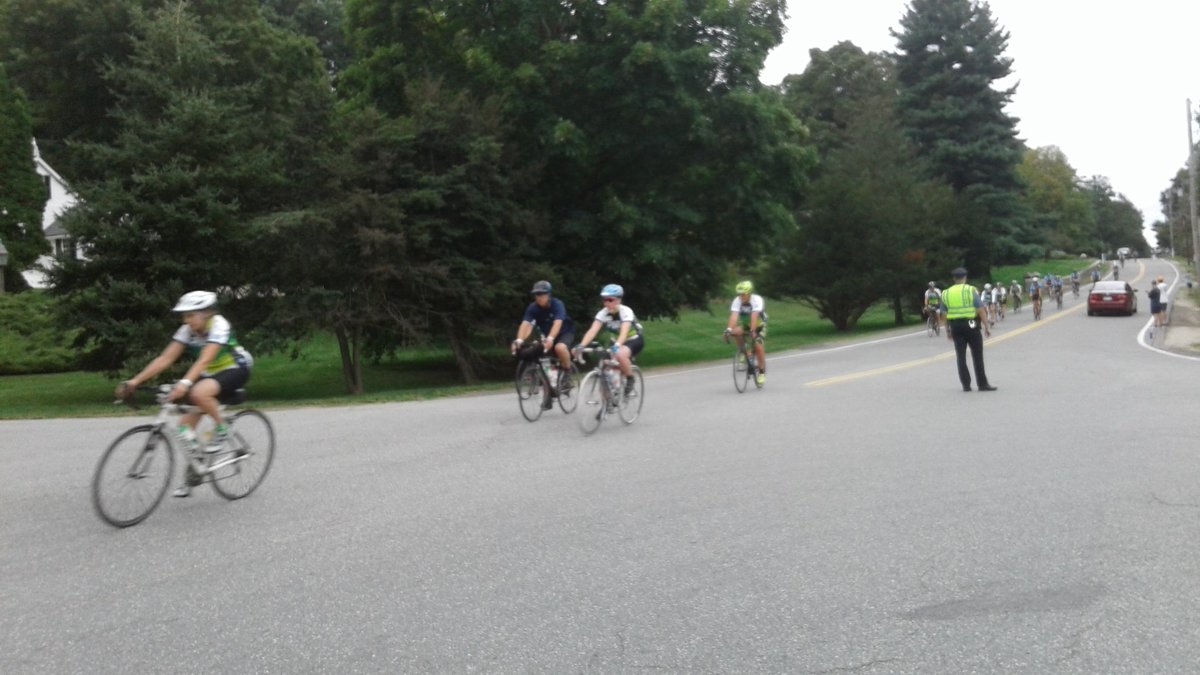 DoverSherborn's tweet image. PanMass Challenge, Aug. 5, 2017: Heading through Dover.