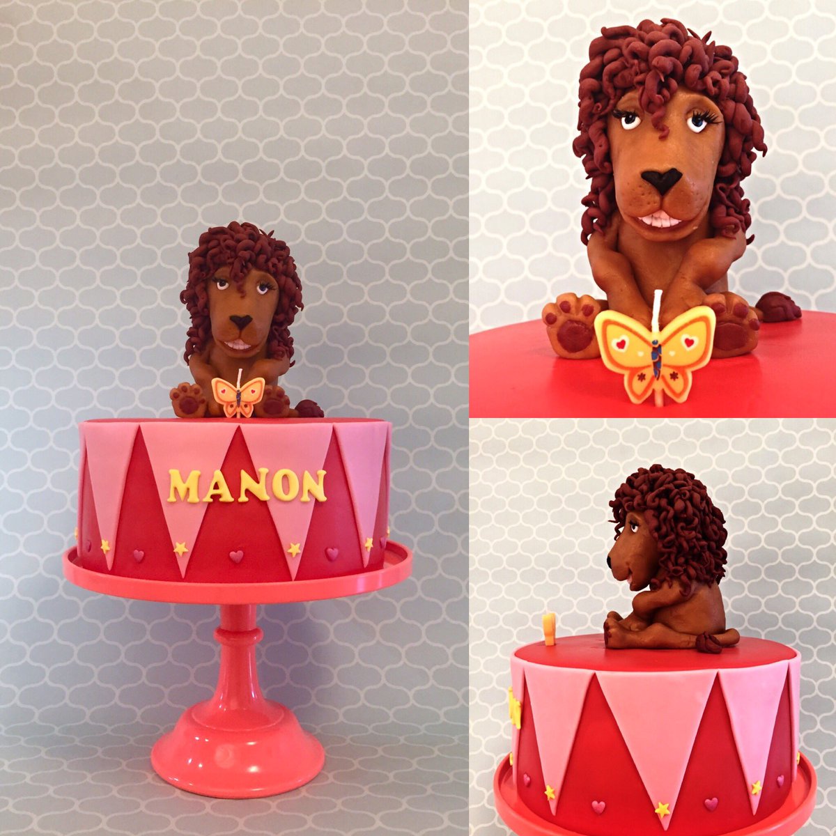 bysarasimone's tweet photo. Bon anniversaire Manon! #lion #girls #party #cake @CakeandBakeShow #sugarart #backen #cakedecorating #pink #birthday #geburtstag https://t.co/zkCQ3ZEGzL