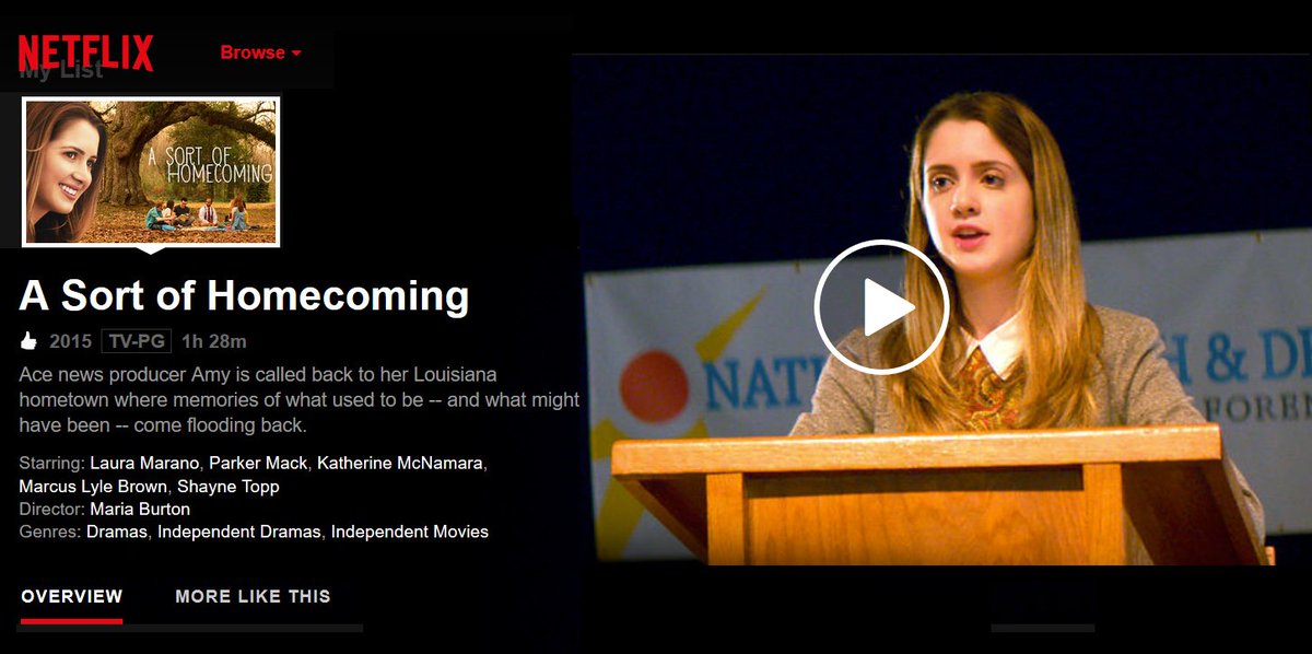 Big News! #ASortofHomecoming is now streaming on <a href="/netflix/">Netflix</a>  in the US !!!