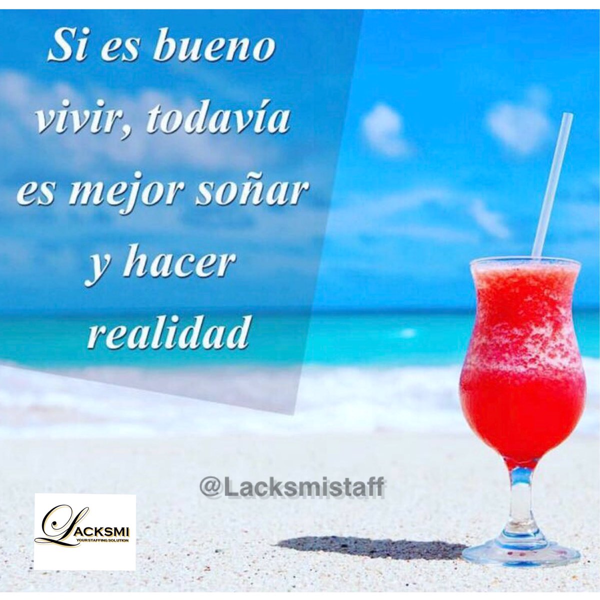 LacksmiStaff's tweet photo. ☀️If it's good to live, it's still better to dream and make a reality ... 🍹 Happy WEEKEND 🔹 #HappyWeekend #Work #Working #Employment https://t.co/etNS3n4jLG