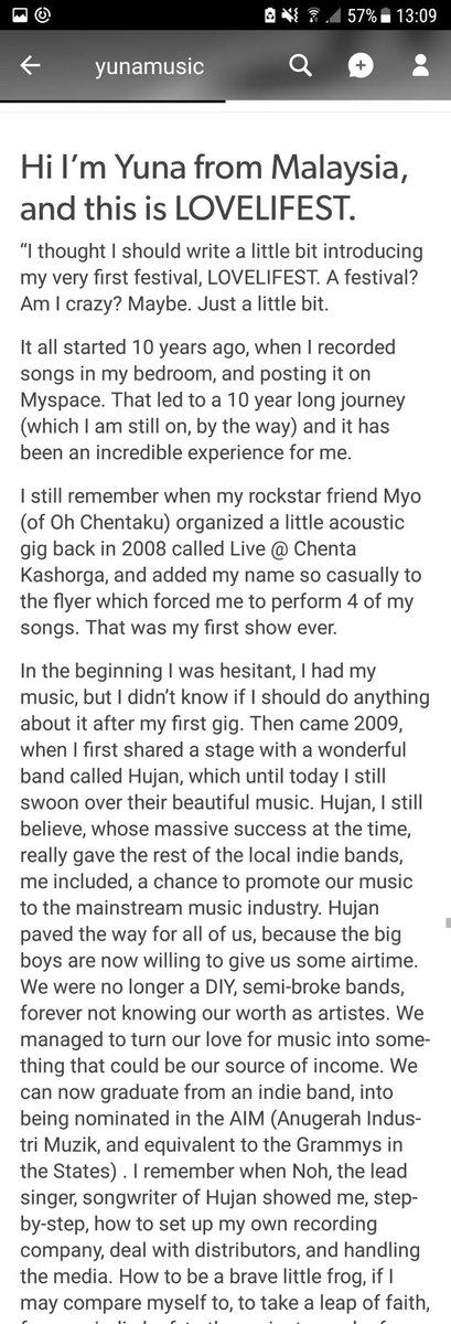 farizdzakir's tweet photo. Pretty late to the party but loving the way how @yunamusic words her feelings about her path as a Malaysian musician. #congratsYuna #andAdam https://t.co/cLyWY8pTKV