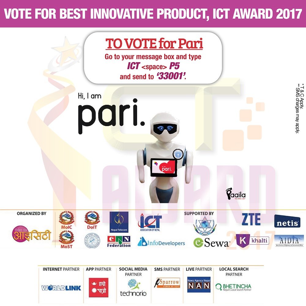 paailatech's tweet photo. Voting lines are open till this Friday. Vote for Pari and Paaila Technology if you think we deserve it. https://t.co/SKBxQSq19K