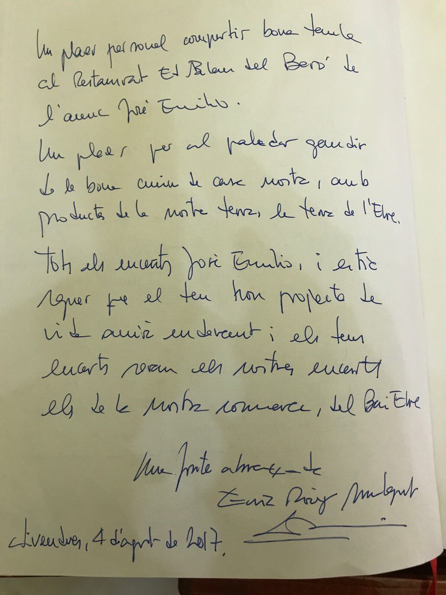 Un plaer compartir bona taula al Restaurant de Tarragona "El Palau del Baró" de l'amic José Emilio amb bona cuina del #Delta <a href="/CCBaixEbre/">Consell Comarcal del Baix Ebre</a>