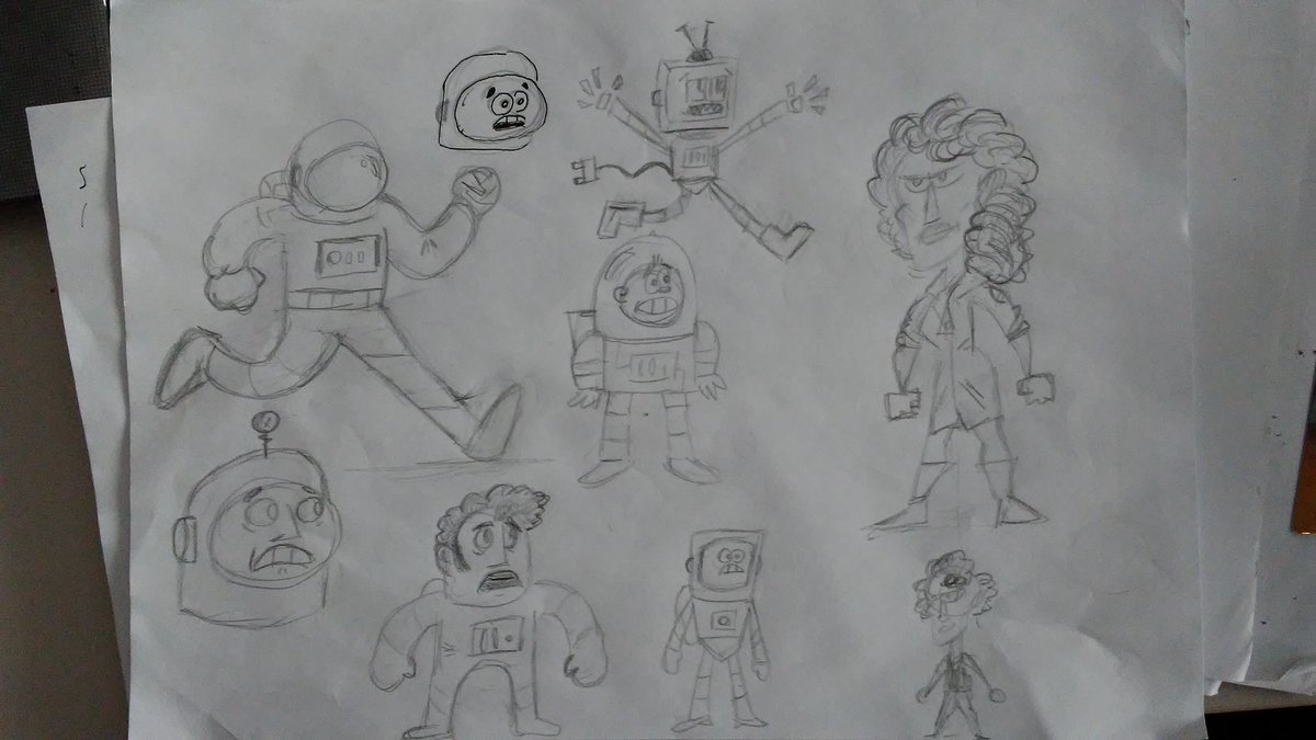 bisoromikuma's tweet image. Player character concepts #WinterJamUY17 #SpaceProtocol