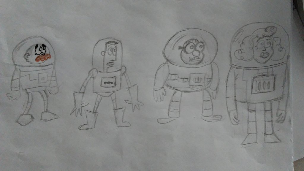 bisoromikuma's tweet image. Player character concepts #WinterJamUY17 #SpaceProtocol