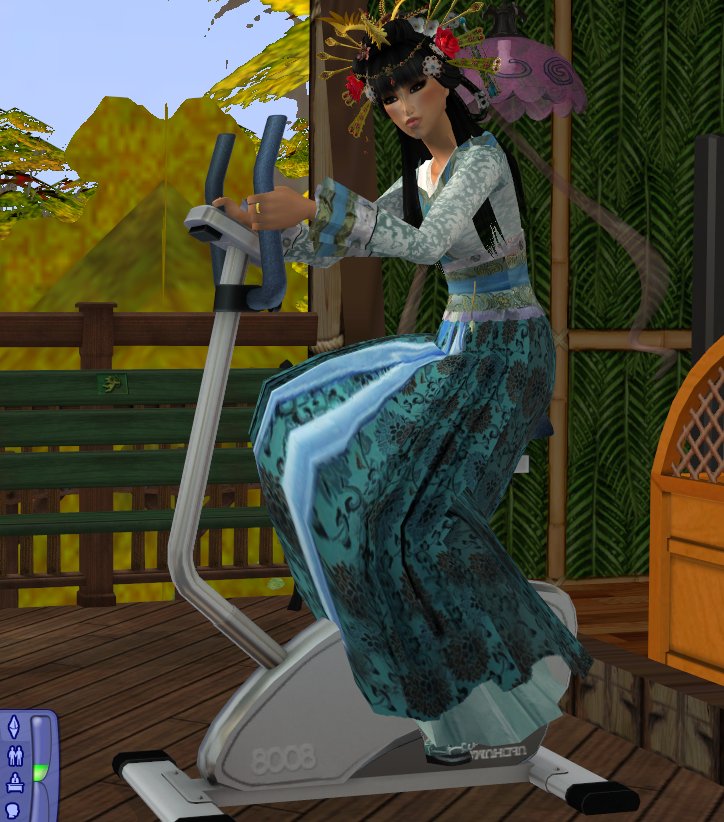 PsychedelicDol1's tweet photo. When you want to exercise but you are 100% dedicated to the princess aesthetic. #thesims #theims2 #sims2 https://t.co/1UpeHGMdCN