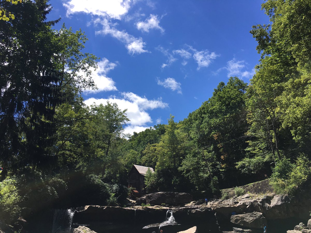 JoshFitzWx's tweet photo. Babcock State Park in eastern Fayette County, WV. Barely 70 degrees this afternoon! Have you been here before? #WildAndWonderful https://t.co/mh2qIOVz02