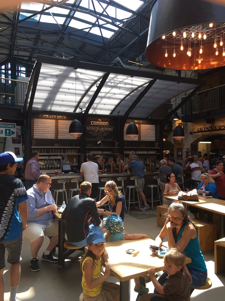 markleblancPG's tweet photo. The Forks Market in Winnipeg is pretty sweet I must say. Gorgeous architecture and great vibe. #CraftBeer #greatjava #greatfood https://t.co/rOVeav8vzX