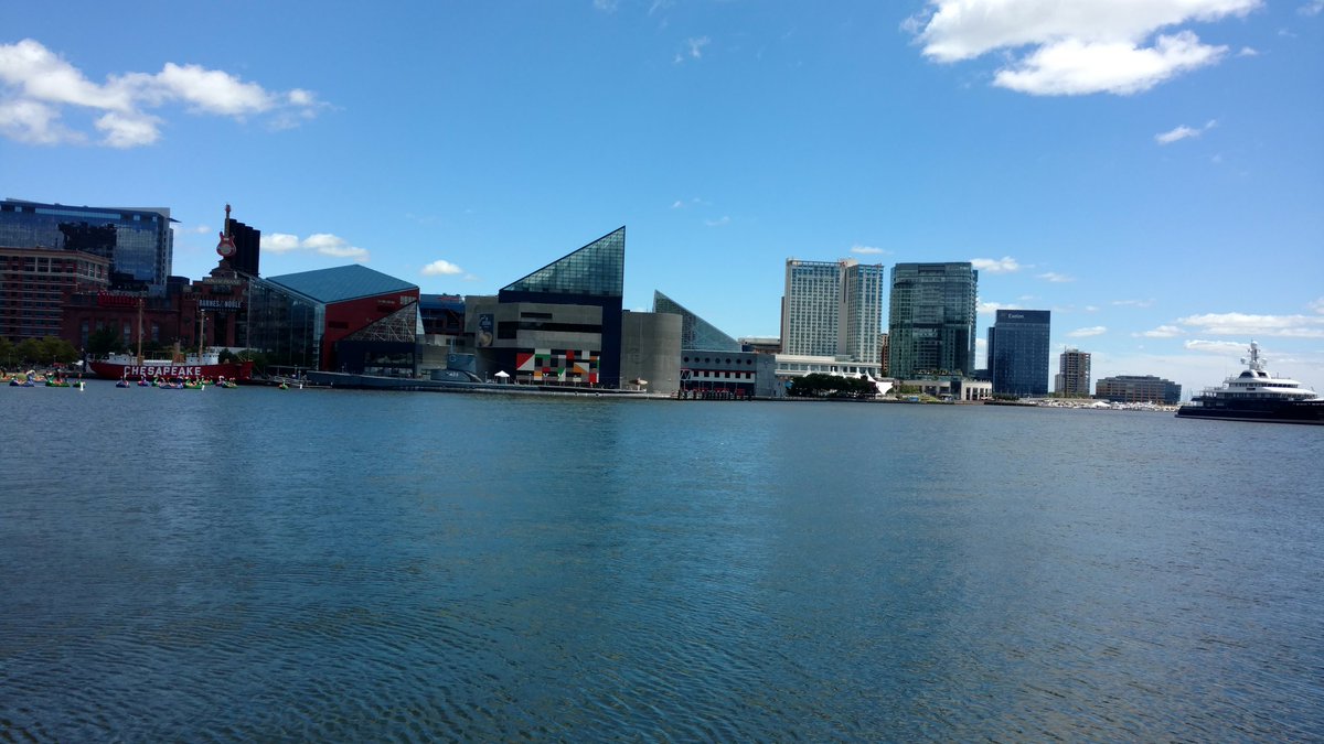 LMahute's tweet photo. Checking out the Inner Harbor in Baltimore. Loving it!! https://t.co/bq7xQ1tk2E