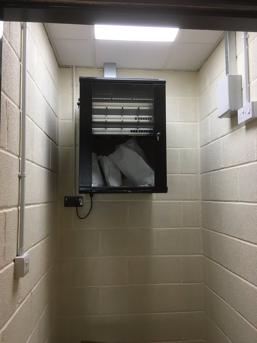 OysterElec's tweet photo. OM4 Fibre, Cat6a data installation by Oyster Electrical at Priory School, Worle https://t.co/DciEAQXGz7