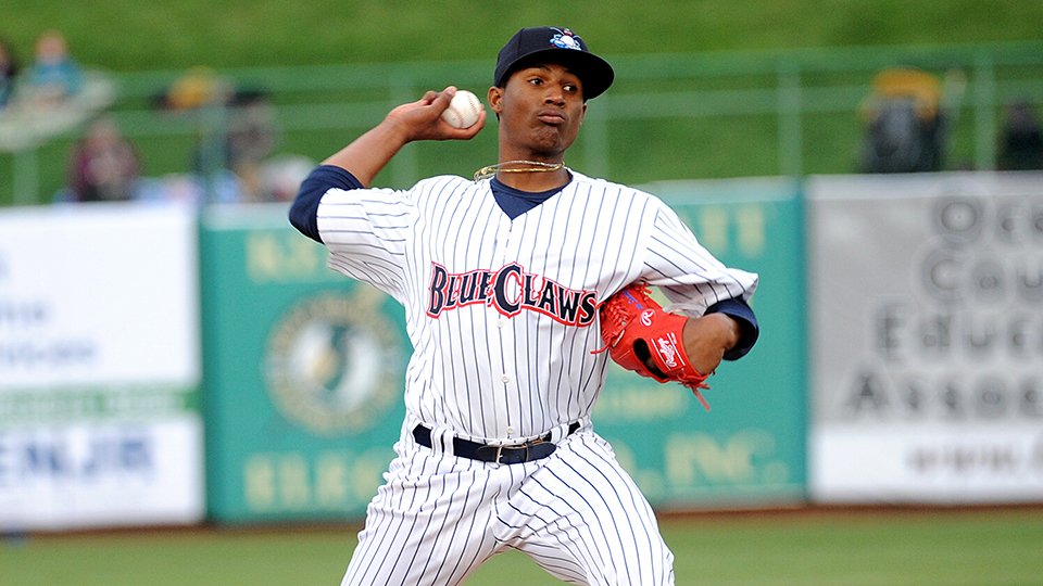 BlueClaws's tweet image. 19 year old BlueClaws RHP Sixto Sanchez has been promoted to the @threshers. He went 5-3, 2.41 with the BlueClaws. atmilb.com/2vsrl5U