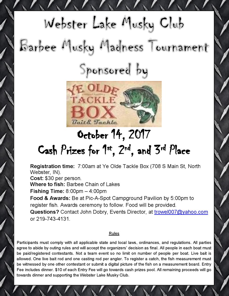 Musky Madness Tournament Oct 14, 2017