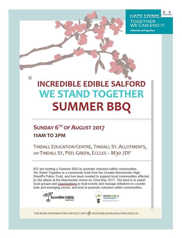 IncrEdibleSal's tweet photo. #WeStandTogether BBQ in #partnership with @EcclesMosque at the @IncrEdibleEdu site #community #Salford @SalfordCVS @salford_mayor @KeeleyMP https://t.co/fdMyYkgNVs