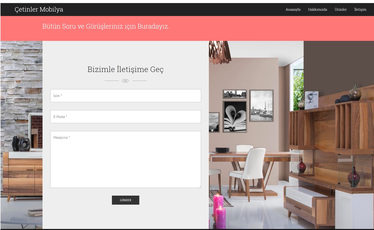 Çetinler Mobilya Web Tasarım'da bizi tercih etti. (KIRIKKALE) kirikkalecetinlermobilya.com #mobilya #furniture #kırıkkale #websitesi #mobilyacı