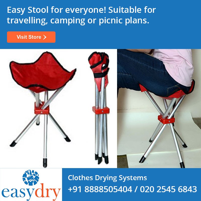 EasyDrySystems's tweet image. Water proof #EasyStool from #EasyDrySystems is ideal for travel or picnic plans in this monsoon. Buy now: ow.ly/OSSF30djAJM