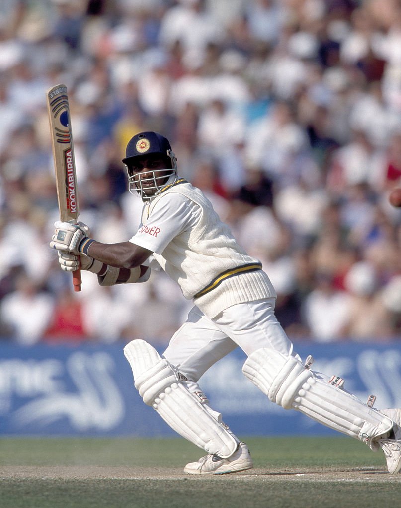 ICC's tweet photo. #OnThisDay 20 years ago, thanks to 340 by Jayasuriya &amp; 225 by Mahanama, Sri Lanka registered the highest ever Test total of 952/6 vs. India! https://t.co/Xuyd430xOs