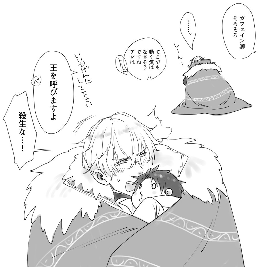 円卓連れだって行ったレイシフト先でぐだおが小さくなってデレデレになってほしい落描きガウェぐだ
旧知だけしかいないと頑固なワガママガウェインだけど女性の前とか王とかマスターの前だといつもみたいにシャンとする切り替えスイッチの速さだと楽しい 