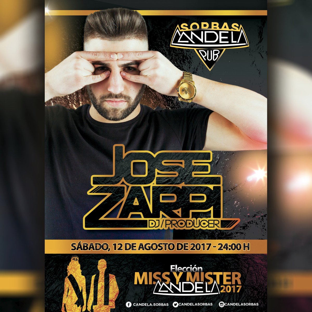 candelasorbas's tweet photo. Próximo fin de semana comenzamos a calentar para la feria de Sorbas. Sábado Noche, DJ Jose Zarpi  y elección Miss Y Mister Candela 2017 https://t.co/G6AdE6PEst