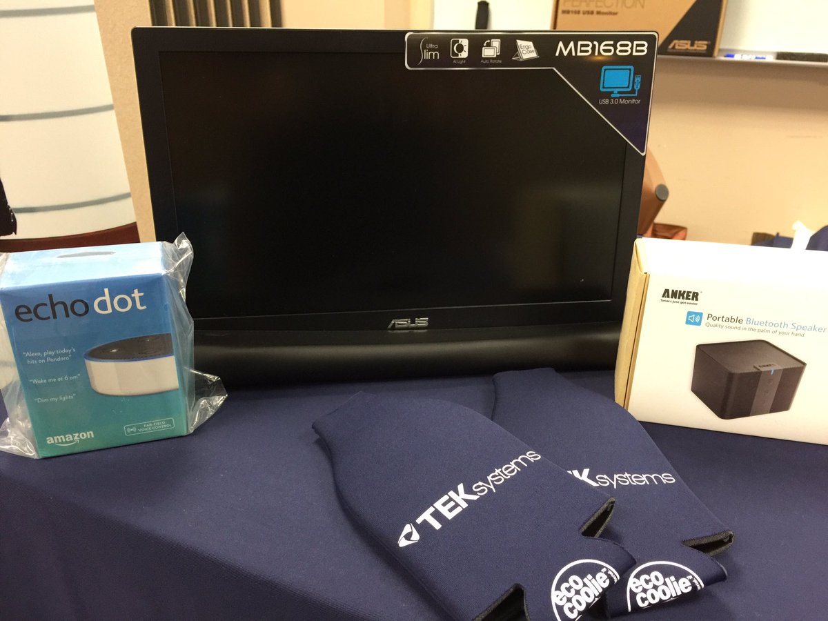 TEK_Louisville's tweet photo. Check out @TEK_Louisville's prizes for #sqlsatlouisville! Don't forget to register for the drawing and stop by our booth! #ElectronicsGalore https://t.co/9rOmkz5dob