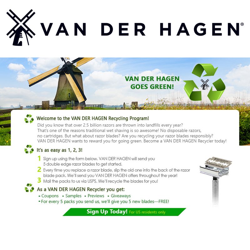 vanderhagen's tweet image. Don't forget to recycle your used blades to get some back with our #recycleprogram ow.ly/TleK30dKJWG #vdhshave #myuniversalvip