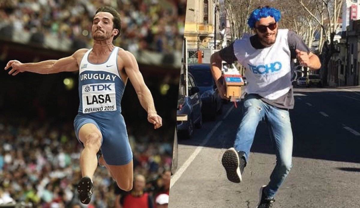 TECHOuy's tweet photo. Hoy @EmiLasaUY hace historia en el atletismo uruguayo, hagamos historia juntos ¡Ayudanos a juntar $2.000.000 en la #ColectaTECHO!  🥇🇺🇾 https://t.co/o41VRUvur7