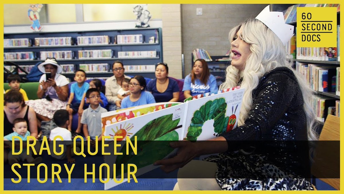 PrideEquality's tweet photo. Drag Queen Story Hour at @nypl is promoting acceptance. Learn more on @60SecDocs #PrideEquality
https://t.co/RkcNma3eG8 https://t.co/Ok2NkqMRMK