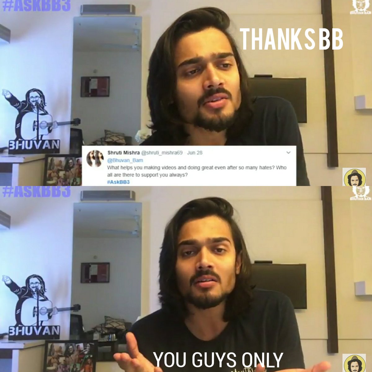 oyemohit_'s tweet photo. @Bhuvan_Bam the part which I Love the most thanks BB #AskBB3 https://t.co/fz0F3JvJhY