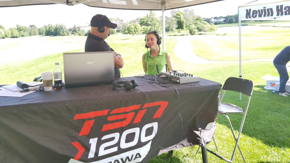 TSN1200's tweet photo. One of the many future pros taking part in the @Kevinhaime Junior Masters this weekend joins Tee It Up now! @KanataGCC #KHJuniorMasters https://t.co/3QTlctfE5H