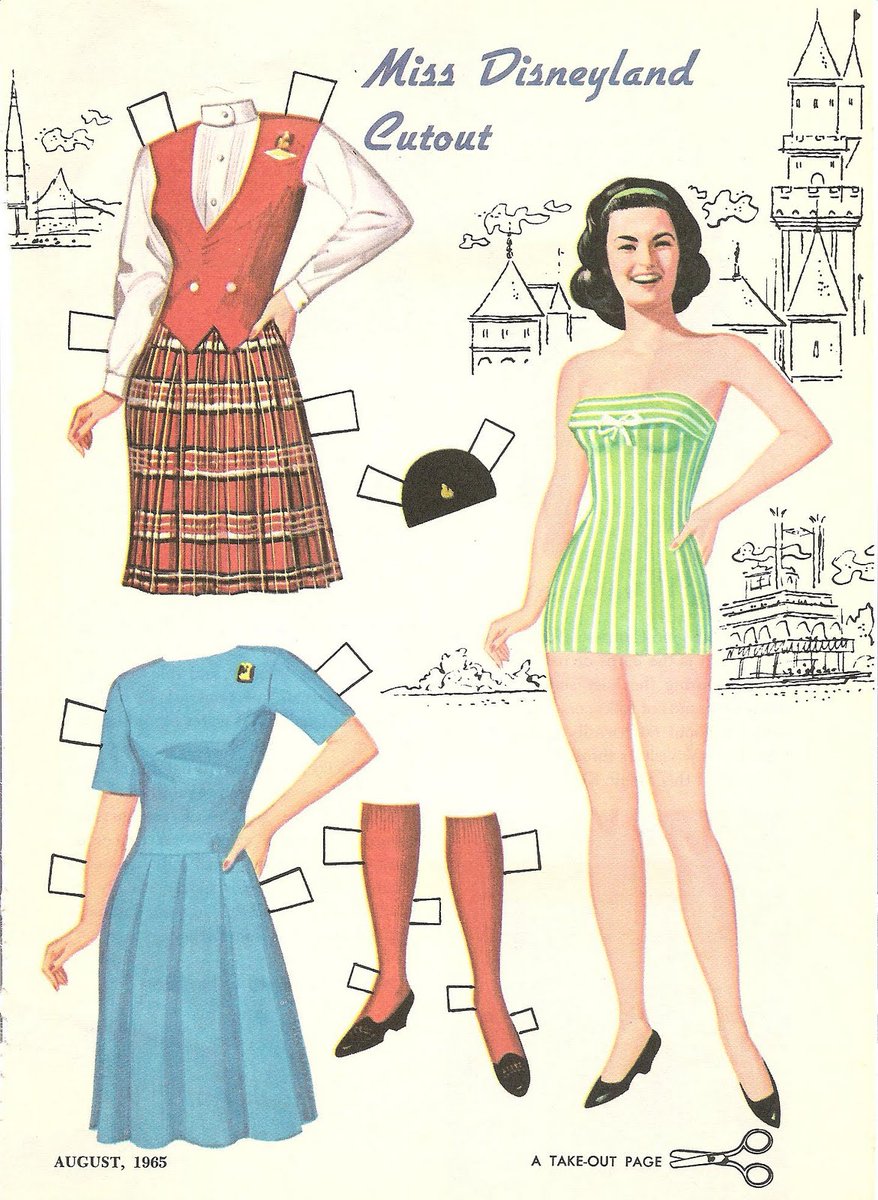 aaronhgoldberg's tweet photo. "Miss #Disneyland Cutout" from the August 1965 issue of Golden Magazine for boys &amp; girls. https://t.co/afhODgA8ic