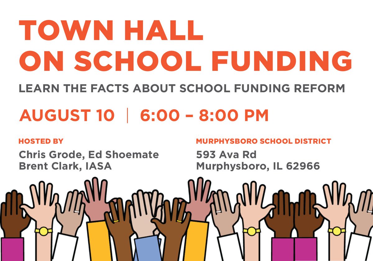 August 10th, 6pm come out to McElvain School to learn about the current issues surrounding school funding in Illinois