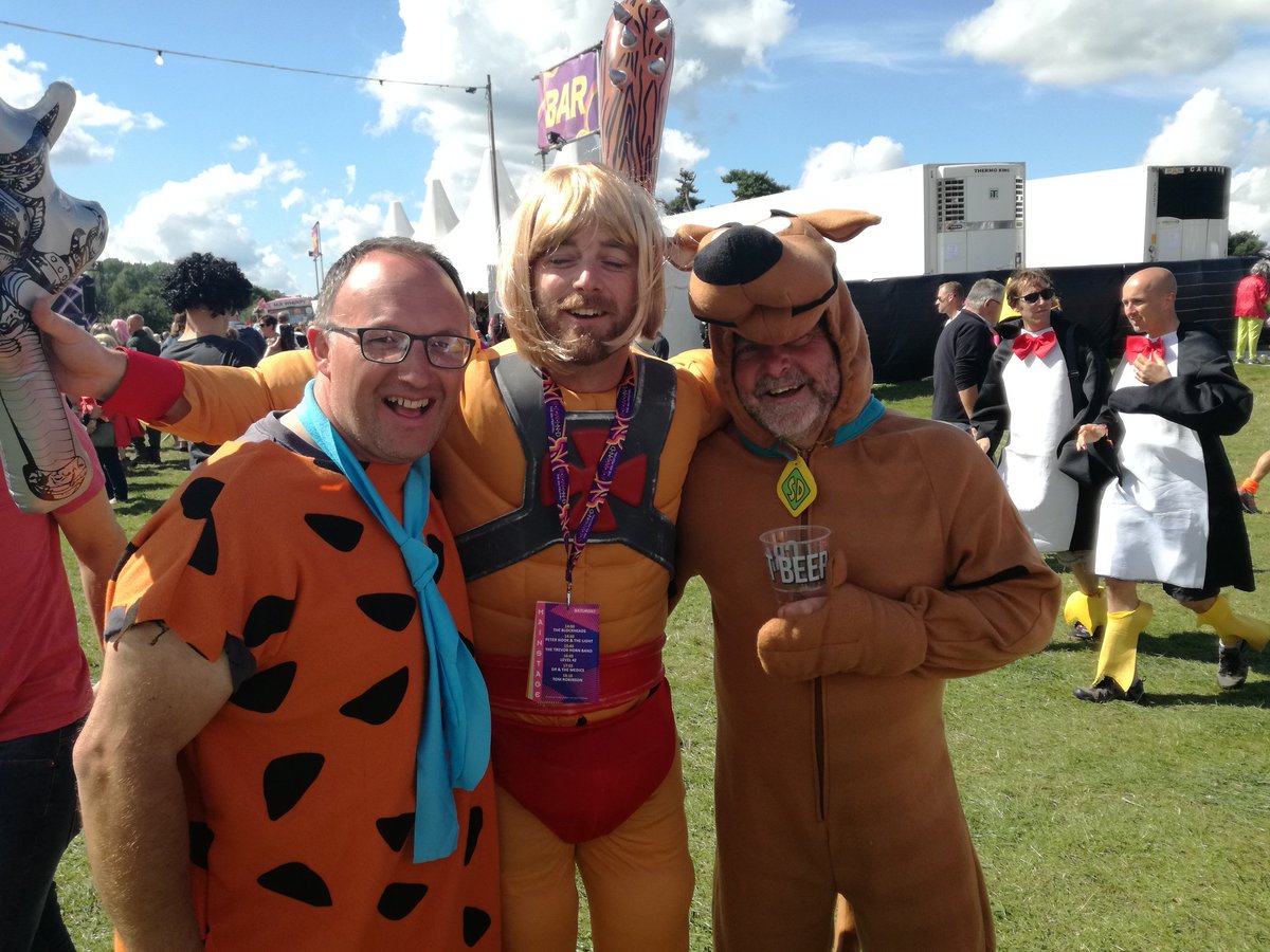 IanMatthews17's tweet photo. It's not often you bump into He-man, Scooby Doo and Fred Flintstone whilst listening to New Orders Blue Monday @rewindfestival #backin80s https://t.co/h4TR1h3cG2