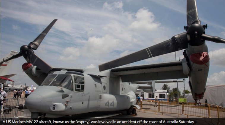 Rescue underway after US Marine aircraft 'mishap' off Australia bit.ly/2wh4asA https://t.co/RbXzvASuWT