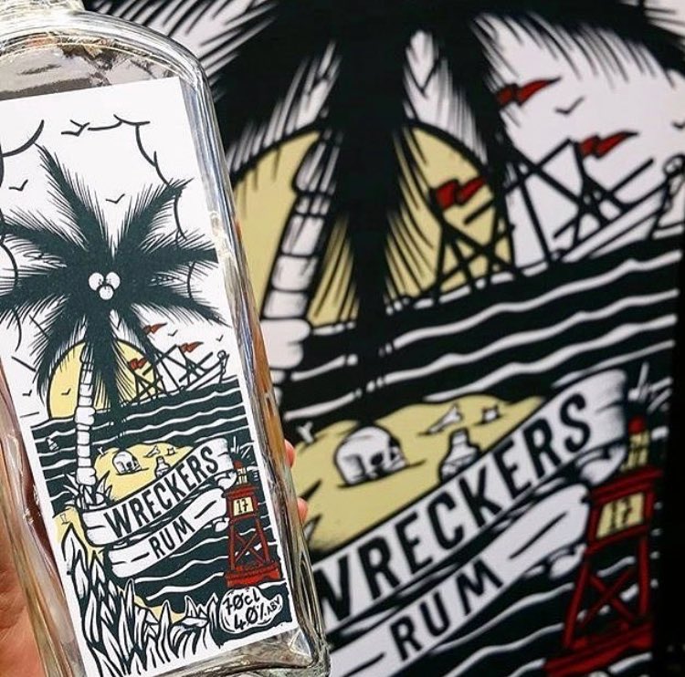 Wreckers Rum. A new local rum distilled by our very own Scott. Available at the Billycan from Monday. Good luck Scott 👍