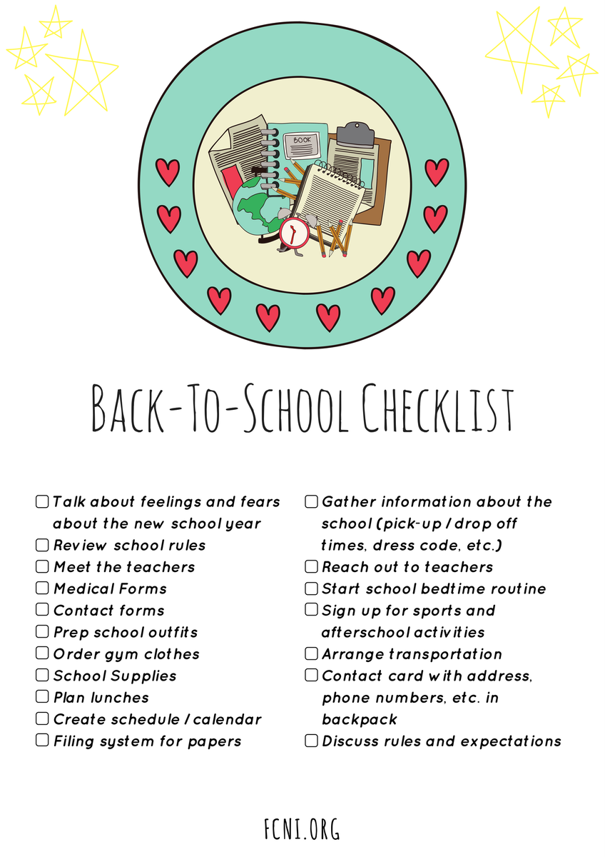 FamilyCareNtwrk's tweet photo. School is coming, and we want to help you get ready with a handy checklist! 📚 ✏ #BackToSchool #SchoolChecklist https://t.co/lLYMUOnsiP