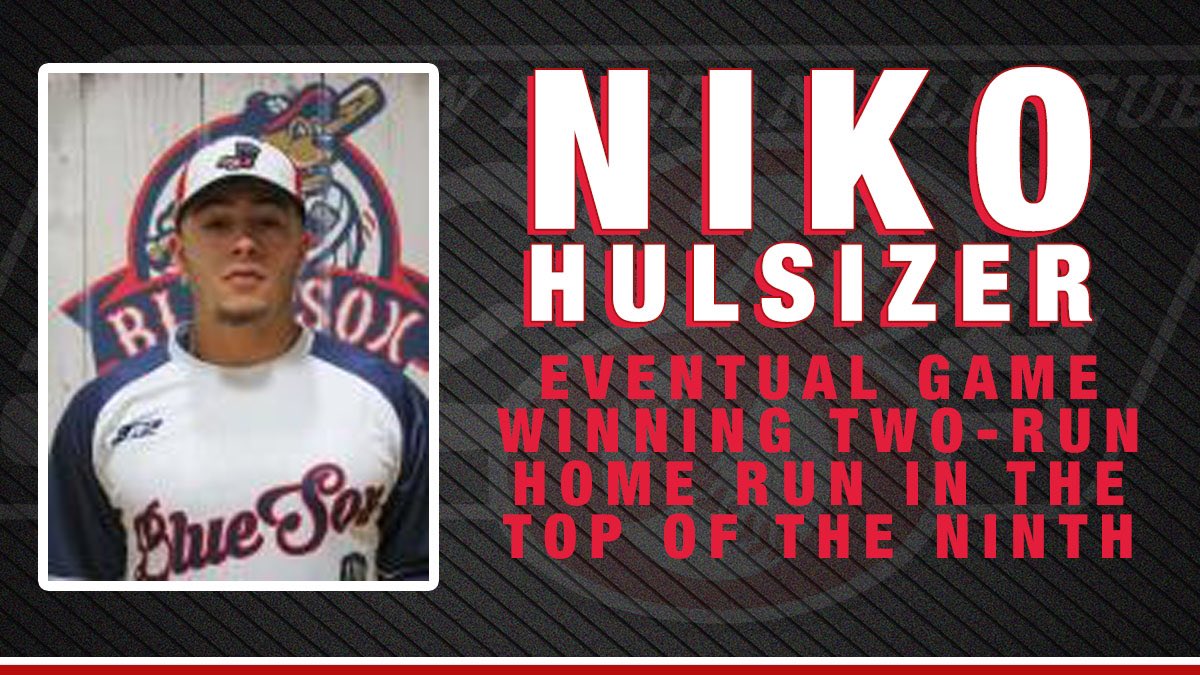 TheNECBL's tweet photo. Last night's standout player in game one of the Northern Divisional Final was Valley's Niko Hulsizer (@MSUEaglesBsball). https://t.co/Io7DWvxOJc