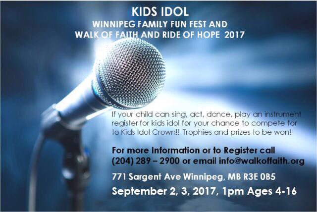Walkoffaithpeg's tweet image. WINNIPEG KIDS IDOL presented to you by walkoffaith.org  #winnipegcontest