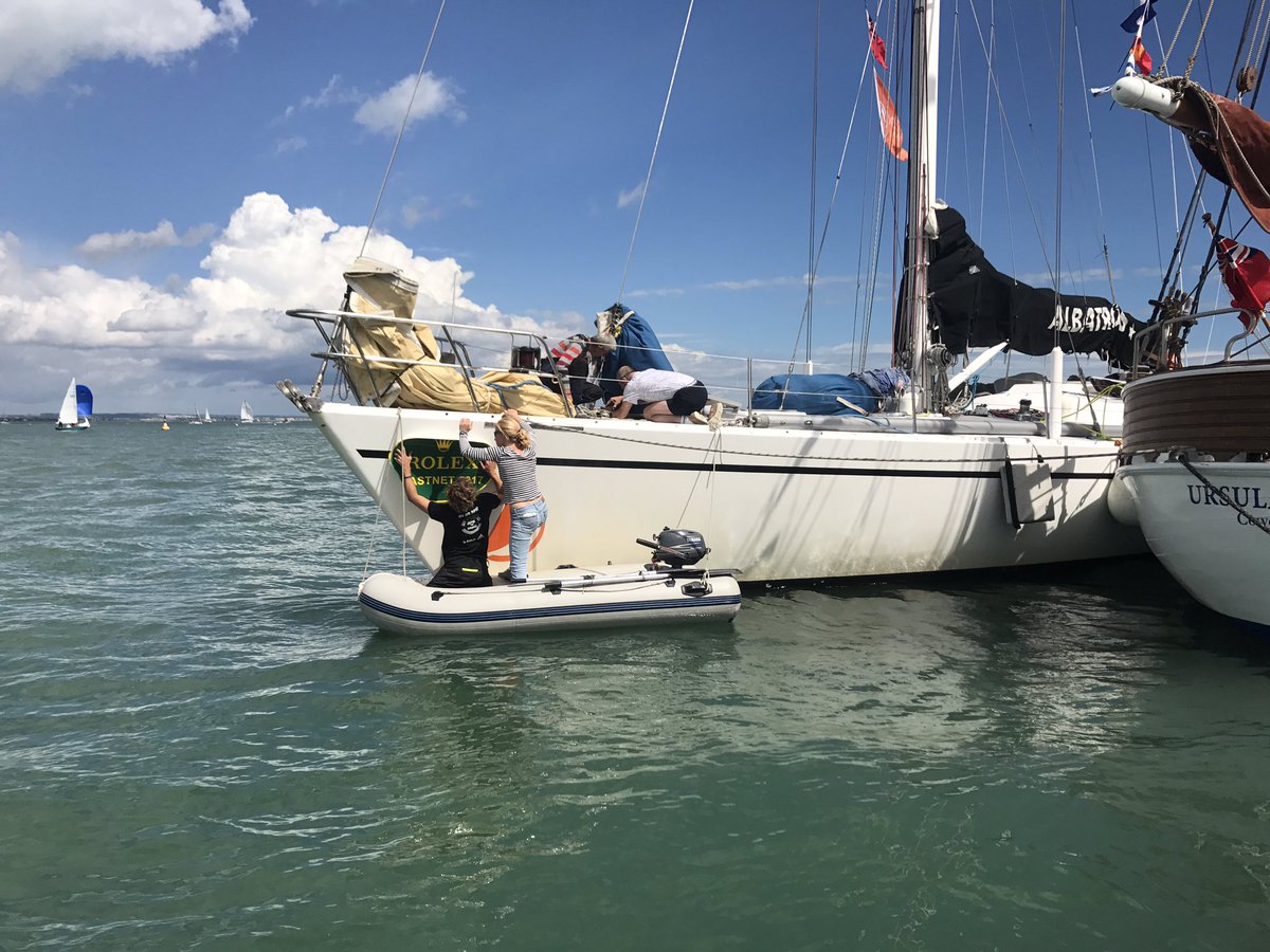 challenge_ocean's tweet photo. Last details onboard Albatros before the start tomorrow #RolexFastnetRace #sailing #offshore #challenge67 https://t.co/NtZEn2JmPf